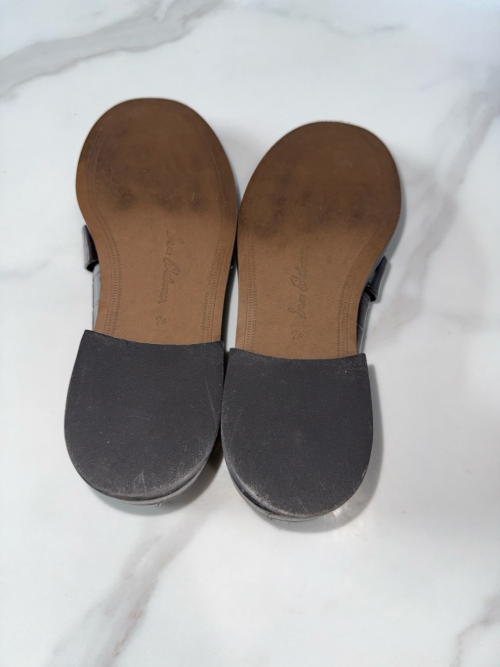 Sam Edelman Dark Brown Croc-Embossed Leather Loafers with Gold Hardware - Picture 7 of 8
